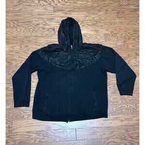 Reebok Men's Black Full Zip Performance Hoodie Jacket w/ Zip Pockets, Size XL